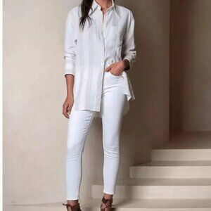 Banana Republic White Skinny Jeans‎ Size 30